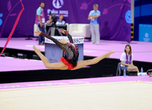 İlk Avropa Oyunlarında bədii gimnastika üzrə təsnifat yarışları keçirilir. Bakı, Azərbaycan, 19 iyun 2015